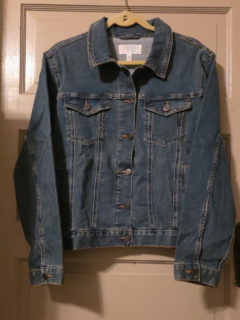Time and Tru Medium Blue Denim Trucker Jacket
